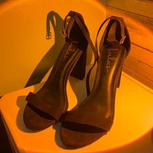 Simple Black Lulus Heels